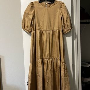 Zara Tiered Poplin Dress